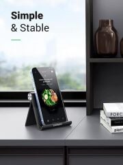 UGREEN 50747 LP106 Çok Açılı Ayarlanabilir Masaüstü Telefon Standı Siyah Hafif ve Kompakt