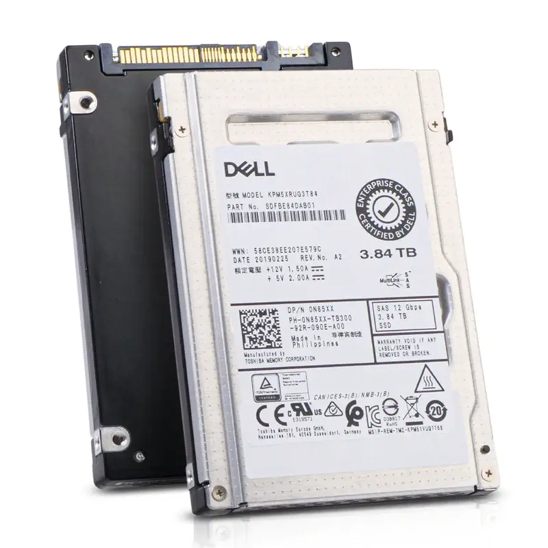 DELL EnterPrise 3.84TB 12Gbps SAS 2.5'' Server Sunucu SSD KPM5XRUG3T84 SDFBE84DAB01 0N85XX