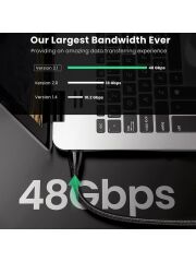 UGREEN 80402 HD140 8K 60Hz 4K 120Hz 48GB/s Süper Yüksek Hız HDMI 2.1 Görüntü Aktarma Kablosu 1.5metre