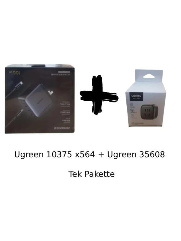 UGREEN 10375 X564 Nexode 100W GaN Hızlı Duvar Şarj Cihazı USB-C Kablolu 4 Portlu