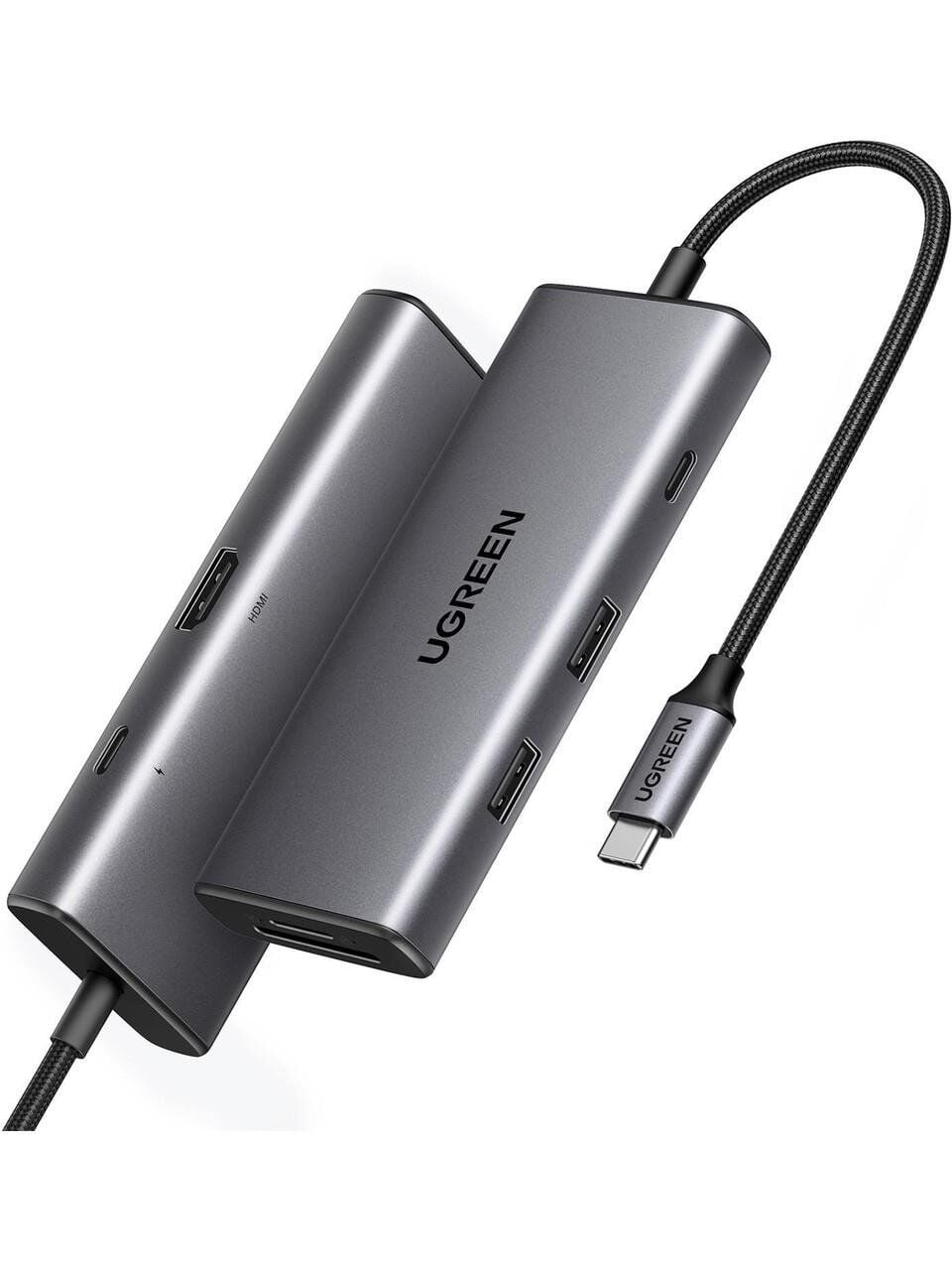 UGREEN 15531 CM498 7 in 1 USB-C to 2xUSB-A Çoklayıcı 1x4K/30Hz HDMI 1xUSB-C 3.2 1xSD 1xTF Kart Okuyucu 1xUSB-C PD 100W Şarj Desteği Çok Fonksiyonlu Bağlantı İstasyonu