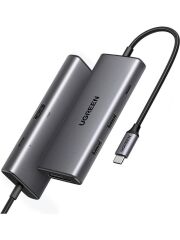 UGREEN 15531 CM498 7 in 1 USB-C to 2xUSB-A Çoklayıcı 1x4K/30Hz HDMI 1xUSB-C 3.2 1xSD 1xTF Kart Okuyucu 1xUSB-C PD 100W Şarj Desteği Çok Fonksiyonlu Bağlantı İstasyonu