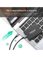 UGREEN 70429 100W PD USB-C to USB-C Süper Hızlı Şarj Kablosu 480Mbps Veri Senkronizasyonu 2metre