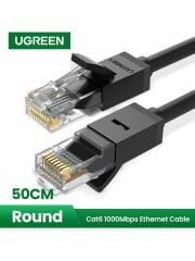 UGREEN 20158 NW102 CAT6 1000MHz Stabil Bant 10GB/s Yumuşak ve Esnek Siyah Ethernet Kablosu 0.5metre - 2
