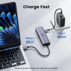 UGREEN 35999 CM511 6 in 1 USB-C to 2xUSB-A 3.0 Çoklayıcı 1x4K/60Hz HDMI 1xSD 1xTF Kart Okuyucu 1xUSB-C PD 100W Şarj Desteği Çok Fonksiyonlu Bağlantı İstasyonu