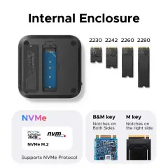 UGREEN 95503 CM887 Mac Mini M4 Dock 10 in 2 USB-C 4xUSB-A 10Gbps Çoklayıcı 1x8K/30Hz HDMI 1xM.2 NVMe 40Gbps 8TB Kadar 1xSD 1xTF 312Mbps Kart Okuyucu 1x3.5mm Kulaklık Çıkışı 1xUSB-C PD 100W Şarj Desteği Çok Fonksiyonlu Bağlantı İstasyonu