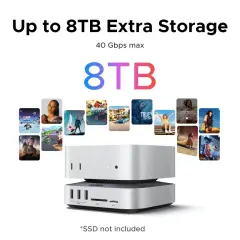 UGREEN 95503 CM887 Mac Mini M4 Dock 10 in 2 USB-C 4xUSB-A 10Gbps Çoklayıcı 1x8K/30Hz HDMI 1xM.2 NVMe 40Gbps 8TB Kadar 1xSD 1xTF 312Mbps Kart Okuyucu 1x3.5mm Kulaklık Çıkışı 1xUSB-C PD 100W Şarj Desteği Çok Fonksiyonlu Bağlantı İstasyonu