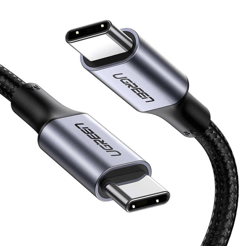 UGREEN 90120 US316 100W 5A USB-C to USB-C QC PD Hızlı Şarj Kablosu Örgülü 3metre