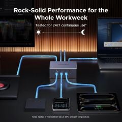 UGREEN 85590 U716 Revodok Maxidok 17 in 1 Thunderbolt 5 Docking Station 3xMonitör 140W PD Şarj Destekli Çok Fonksiyonlu Bağlantı İstasyonu