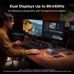 UGREEN 85590 U716 Revodok Maxidok 17 in 1 Thunderbolt 5 Docking Station 3xMonitör 140W PD Şarj Destekli Çok Fonksiyonlu Bağlantı İstasyonu