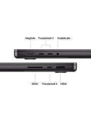 APPLE MacBook Pro M4 10CPU 10GPU 24GB 1TB 14'' macOS Space Black Dizüstü Bilgisayar MCX04TU/A