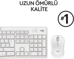 LOGİTECH MK295 USB Kablosuz Q Klavye Mouse Seti Beyaz (920-010089)