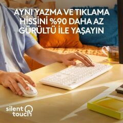 LOGİTECH MK295 USB Kablosuz Q Klavye Mouse Seti Beyaz (920-010089) - 2