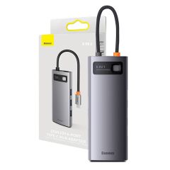 BASEUS Metal Gleam Series USB-C to 6 in 1 Çok Fonksiyonlu Bağlantı İstasyonu WKWG080013