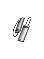 BASEUS Metal Gleam Series USB-C to 6 in 1 Çok Fonksiyonlu Bağlantı İstasyonu WKWG080013