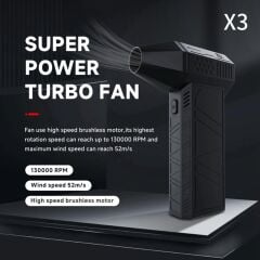 VİOLENT X3 Mini 3. Nesil Güçlü Turbo Fan 130.000rpm Fırçasız Motor Taşınabilir Hava Üfleyici Kamp Dış Mekan Elektronik Temizliği