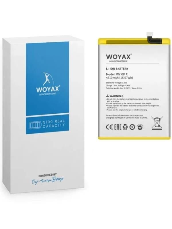 WOYAX by DEJİ OPPO Reno 5 Lite BLP835 4310mAh Batarya