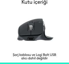 LOGİTECH MX Master 3S Bluetooth Edition 8000dpi Optik Sensörlü Sessiz Bluetooth Kablosuz Mouse Siyah (910-007501)