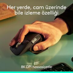 LOGİTECH MX Master 3S Bluetooth Edition 8000dpi Optik Sensörlü Sessiz Bluetooth Kablosuz Mouse Siyah (910-007501)