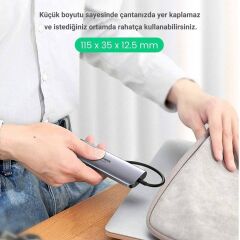 UGREEN 70495 CM136 Type-C to HDMI 1xUSB-C 1xHDMI 4K 60Hz 3xUSB-A 3.0 Çoklayıcı Hub ve Dönüştürücü Adaptör