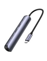 UGREEN 10919 CM418 5 in 1 Ultra İnce USB-C to USB 4K HDMI 1GB/s Gigabit Ethernet 100W PD Hızlı Şarj Desteği