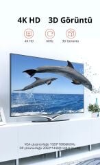 UGREEN 60568 CM260 USB-C to HDMI+VGA+DisplayPort 4K Çözünürlük Dönüştürücü Adaptör