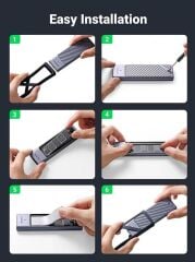 UGREEN 90408 CM559 M.2 SATA NVMe SSD USB 3.2 Gen2 UASP Trim M Desteği 10GB/s PCIe M-Key M+B Key Alüminyum