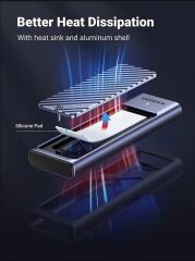 UGREEN 90408 CM559 M.2 SATA NVMe SSD USB 3.2 Gen2 UASP Trim M Desteği 10GB/s PCIe M-Key M+B Key Alüminyum