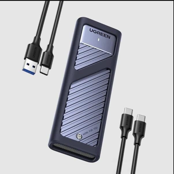 UGREEN 90408 CM559 M.2 SATA NVMe SSD USB 3.2 Gen2 UASP Trim M Desteği 10GB/s PCIe M-Key M+B Key Alüminyum
