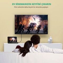 UGREEN 10244 DP102 DisplayPort Erkek to DisplayPort Erkek DP1.2 Kablo 1metre 4K Çözünürlük Desteği