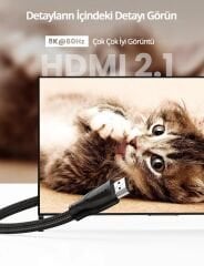 UGREEN 80403 HD140 8K 60Hz 4K 120Hz 48GB/s Süper Yüksek Hız HDMI 2.1 Görüntü Aktarma Kablosu 2metre - 2