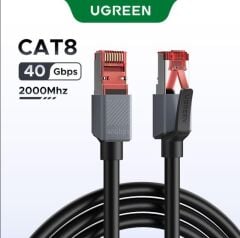 UGREEN 55193 NW323 CAT8 4K 8K 40GB/s Yüksek Ağ Hızı FRP Ethernet Kablosu 15metre