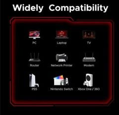 UGREEN 55193 NW323 CAT8 4K 8K 40GB/s Yüksek Ağ Hızı FRP Ethernet Kablosu 15metre