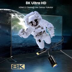 UGREEN 80408 HD141 8K 60Hz 4K 120Hz 2K 165Hz HDMI 2.1 Fiber Optik Görüntü Aktarma Kablosu 20metre - 2