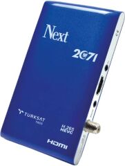 NEXT 2071 IPTV Next TV Çanaklı Çanaksız Mpeg4 Full HD Uydu Alıcısı Mavi - 2