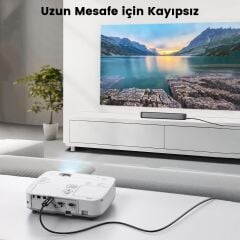 UGREEN 50400 HD141 8K 60Hz 4K 120Hz 2K 165Hz Fiber Optik HDMI 2.1 Kablosu Siyah 40metre