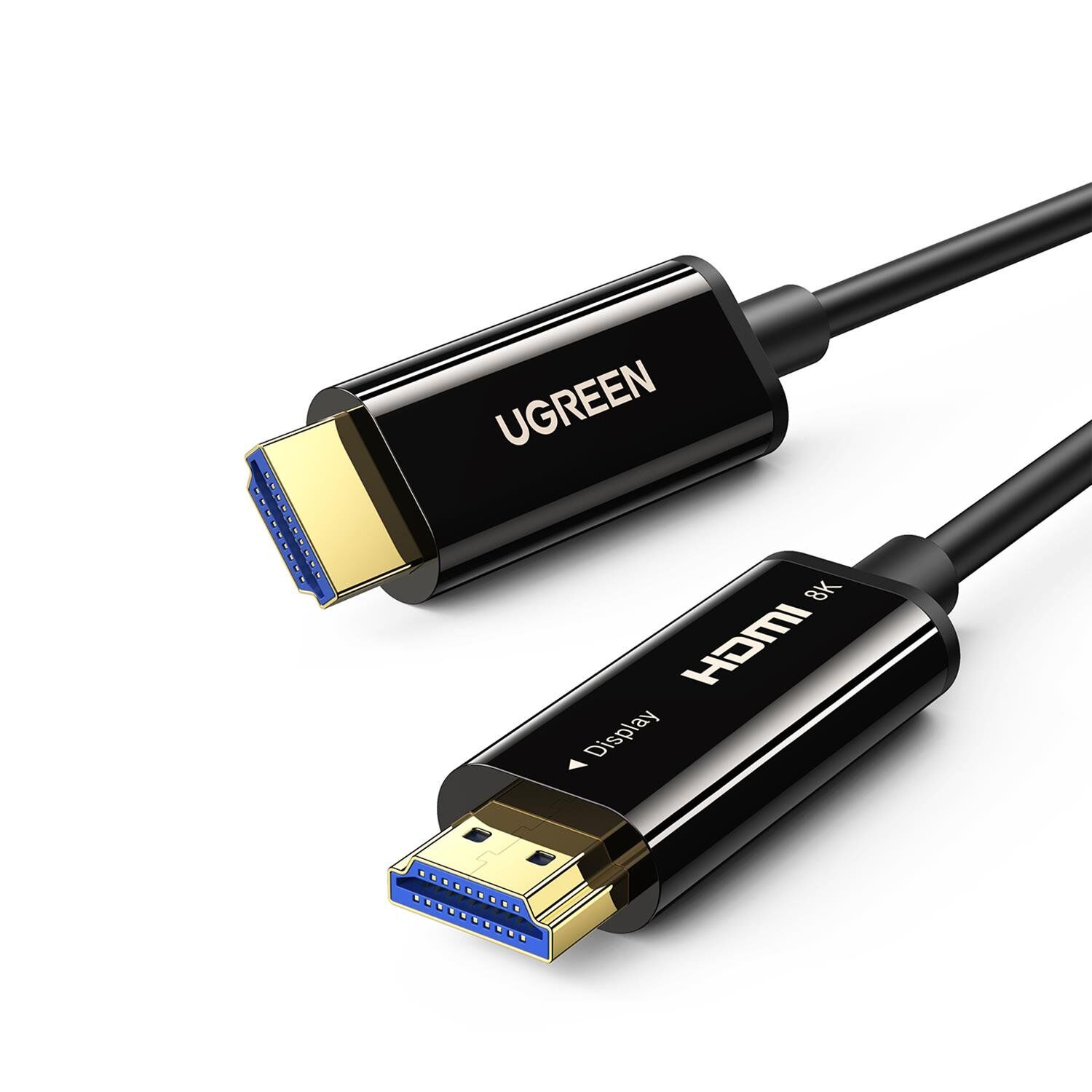 UGREEN 50400 HD141 8K 60Hz 4K 120Hz 2K 165Hz Fiber Optik HDMI 2.1 Kablosu Siyah 40metre