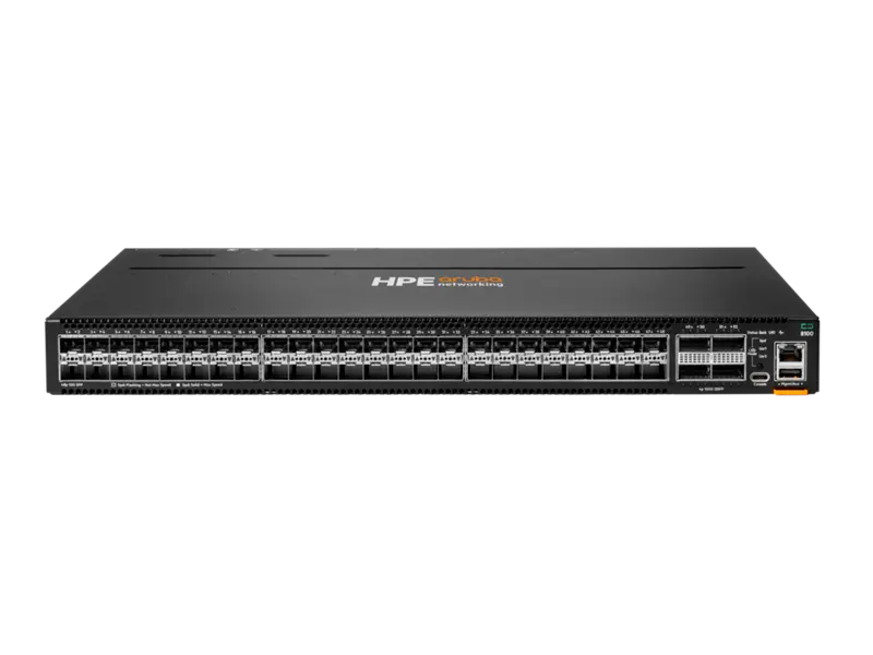 HPE Aruba CX 8100-48XF4C 48 Port 10G SFP+ 4x100G QSFP+/QSFP28 2AC Switch FB3F2AC R9W90A