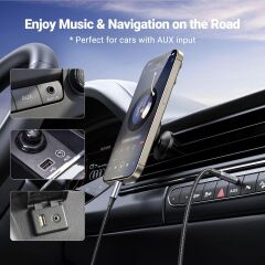 UGREEN 20192 CM450 DAC Çipli Hi-Fi Stereo Ses USB-C to 3.5mm Aux Ses Kablosu Örgülü 1metre