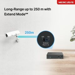 MERCUSYS MS105GP 5 Port 10/100/1000Mbps Gigabit 4 Port PoE+ Desktop Switch - 2
