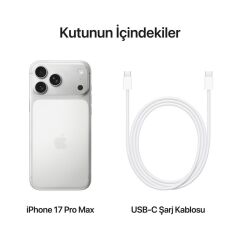 APPLE iPhone 17 Pro Max 512GB Gümüş Cep Telefonu MFYQ4TU/A (Apple TÜRKİYE Garantili)