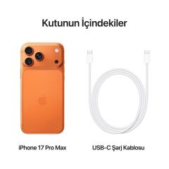 APPLE iPhone 17 Pro Max 256GB Kozmik Turuncu Cep Telefonu MFYN4TU/A (Apple TÜRKİYE Garantili)