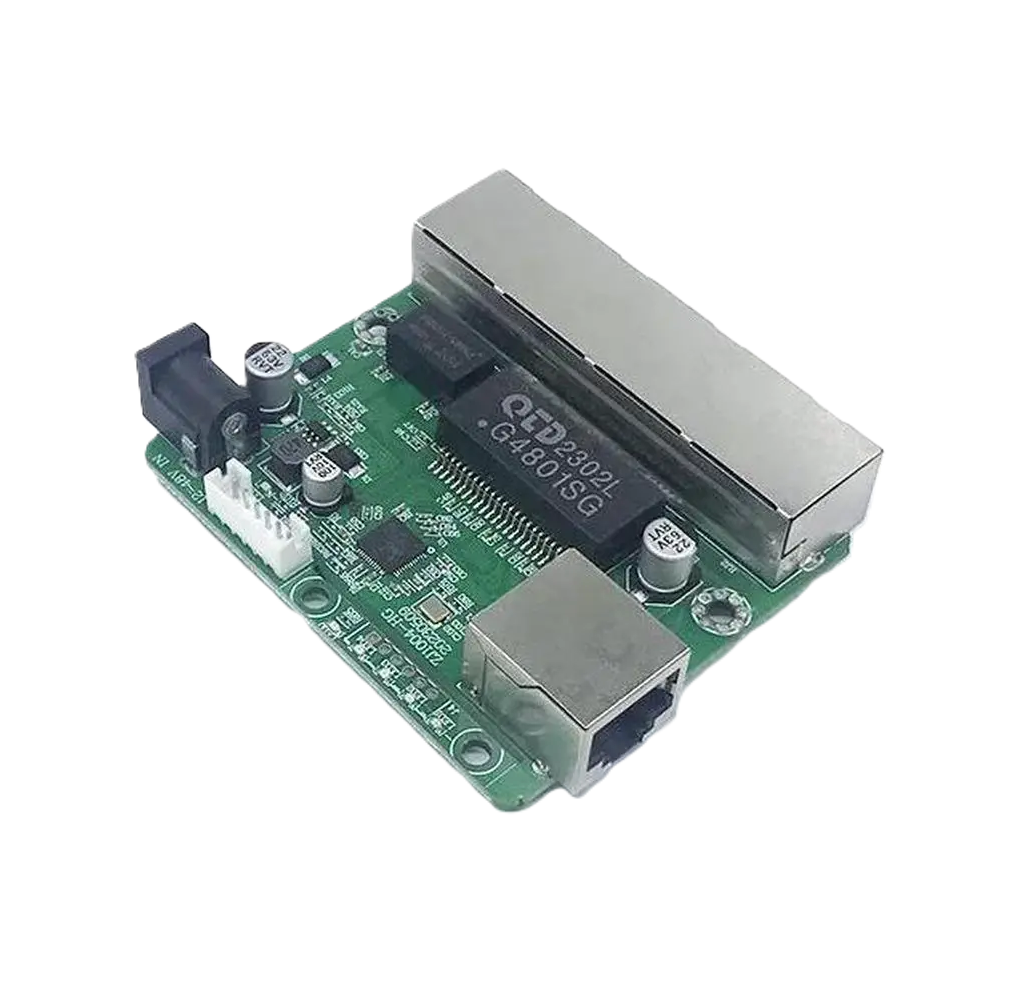 QTD Mini PCBA ZJ1004-HG G4801SG 6 Port 10/100Mbps 12V-48V Endüstriyel Ethernet Switch Kartı