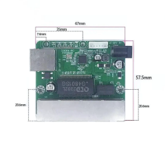 QTD Mini PCBA ZJ1004-HG G4801SG 6 Port 10/100Mbps 12V-48V Endüstriyel Ethernet Switch Kartı