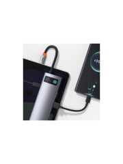 BASEUS Metal Gleam Series 8 in 1 Multifonksiyonel Type-C Hub Adaptör Docking Station CAHUB-CV0G