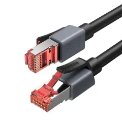 UGREEN 55185 NW323 CAT8 2000MHz 40Gbps Yüksek Ağ Hızı FRP Ethernet Kablosu Siyah 0.5metre