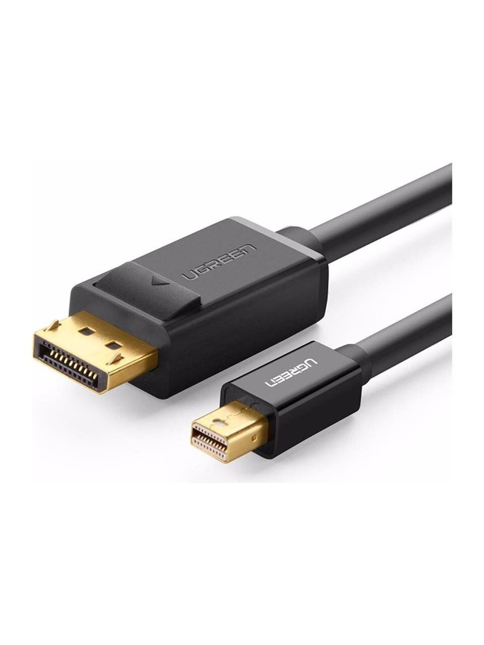 UGREEN 10477 MD105 4K Mini DisplayPort Erkek to DisplayPort Erkek Dönüştürücü Kablo Siyah 1.5metre