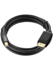 UGREEN 10477 MD105 4K Mini DisplayPort Erkek to DisplayPort Erkek Dönüştürücü Kablo Siyah 1.5metre