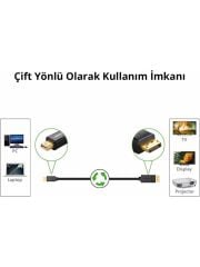 UGREEN 10477 MD105 4K Mini DisplayPort Erkek to DisplayPort Erkek Dönüştürücü Kablo Siyah 1.5metre