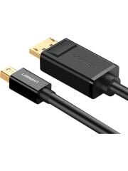 UGREEN 10477 MD105 4K Mini DisplayPort Erkek to DisplayPort Erkek Dönüştürücü Kablo Siyah 1.5metre - 2